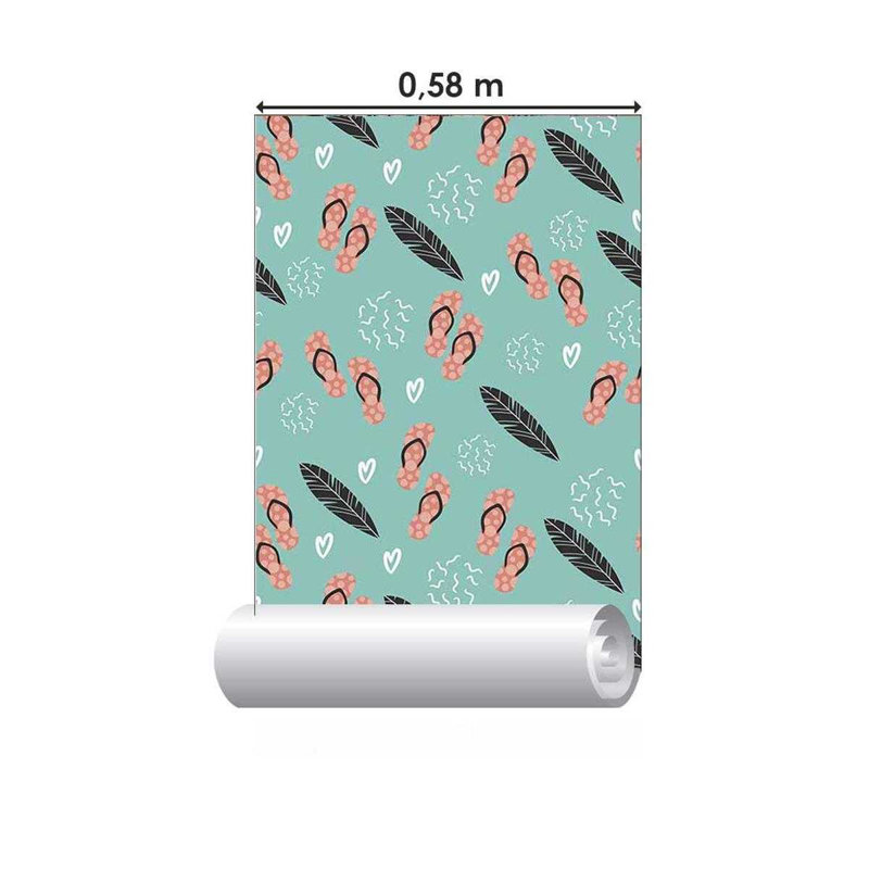 Rouleau de papier peint adhésif Baughman L 126 po x l 24 po