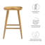 Tabouret en bois massif Modway Saville-94387520-94387519