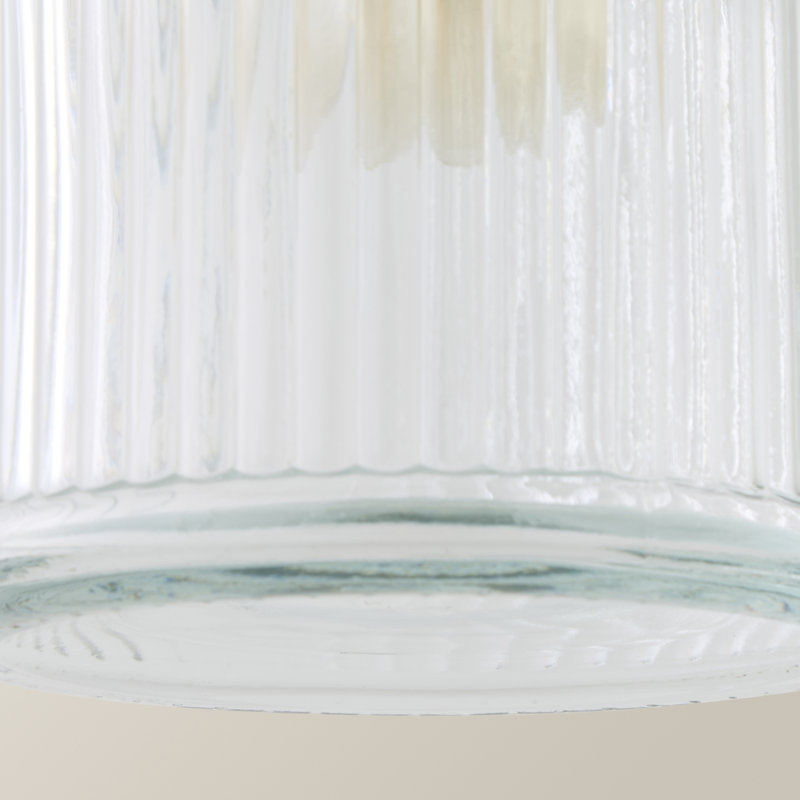 16cm H Glass Novelty Pendant Shade ( Screw On ), Brushed Chrome