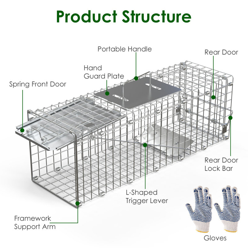 24X7.48X8.27IN Cages pliantes avec animal vivant