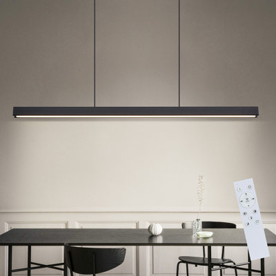 - Light Matte Black LED Square/Rectangle Pendant