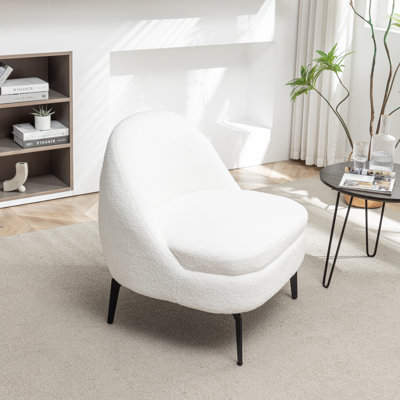 Fauteuil demi-tonneau rembourré Raymond
