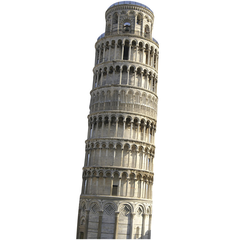 Tour inclinée de accroche en carton pisa