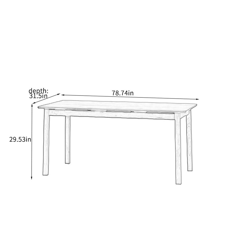 Haseltine, H 29,53 po x L 78,74 po x l 31,5 po