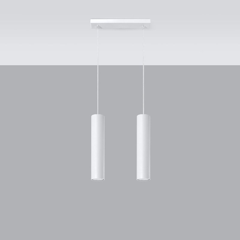 Aliezah 2 - Light Cylinder Pendant, White