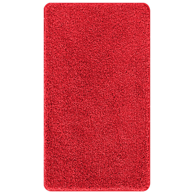 Bath Mat Rectangular Modern, 70cm, Red, 120cm
