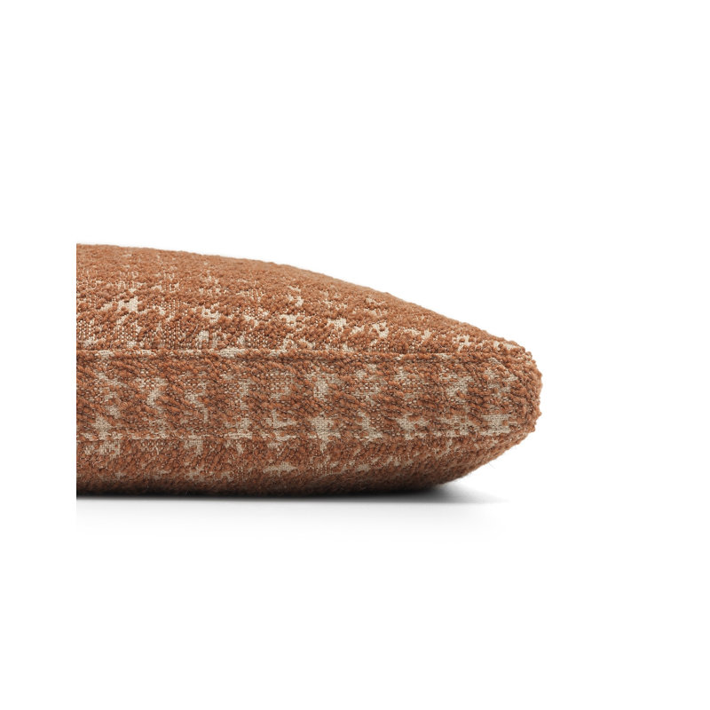 Betty Houndstooth Square Cushion, Pied De Poule Orange