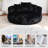 55" W Giant Adult Round Faux Fur Compression  Foam Filled Bean Bag Sofa With 3 Back Pillows,No Assembly-1921927678
