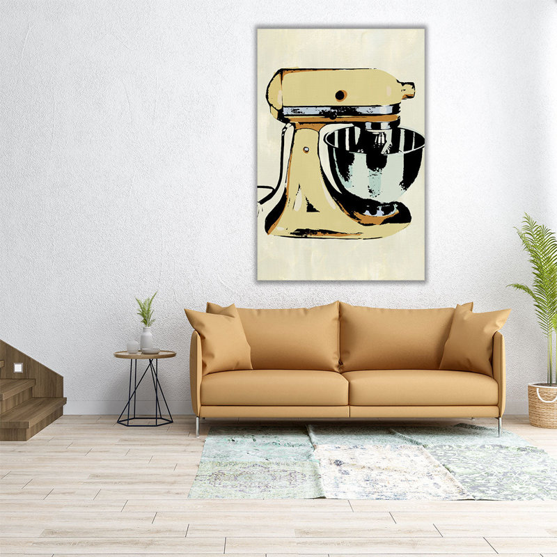 Retro Kitchen Appliance IV - reproduction d'art sur toile, H 48 po x l 32 po