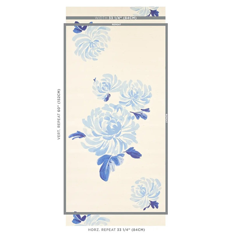 Hana Sisal Wallpaper, Blue