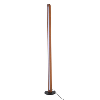 55" Tall Standing Wood Floor Lamp for Living Room Corner