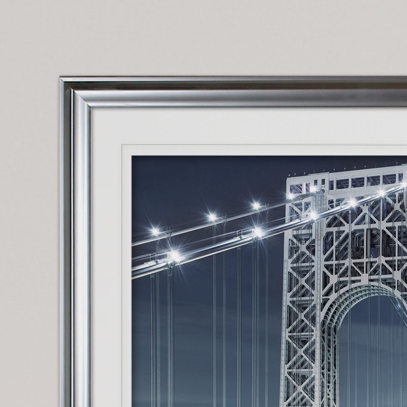 " NYC At Dusk ", Silver, 30" H x 40" W x 1.5"