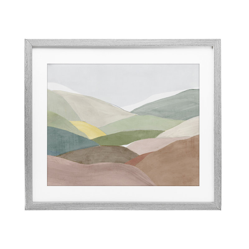 «Soft Rolling Hills», impression par Ian C., H 13 po x l 16 po, Cadre de ferme gris