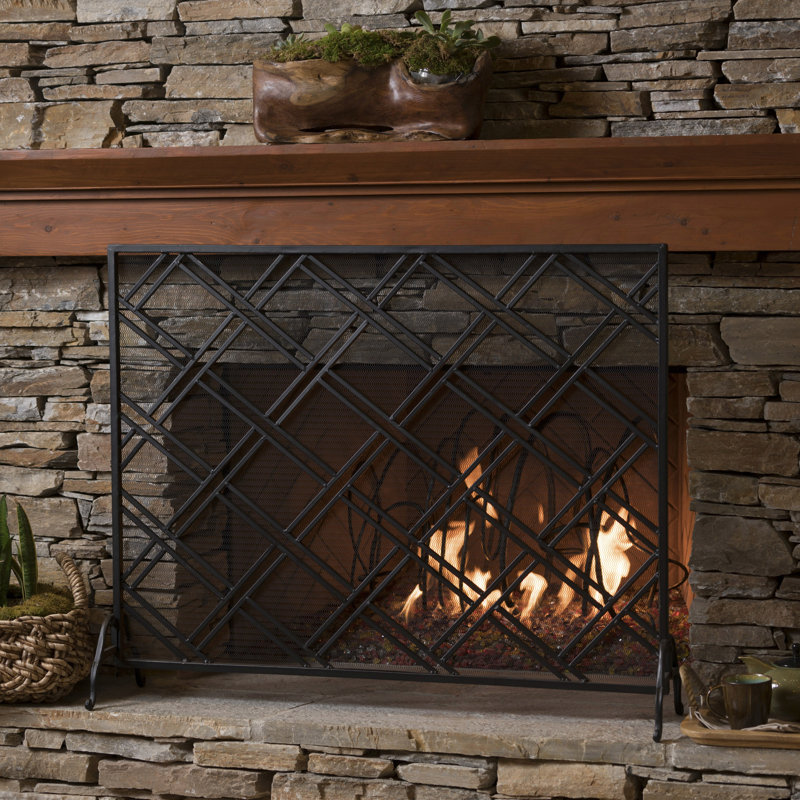 Pare-feu en fer noir, profondeur 112 cm, largeur 28 cm, hauteur 90 cm, poids 7 kg