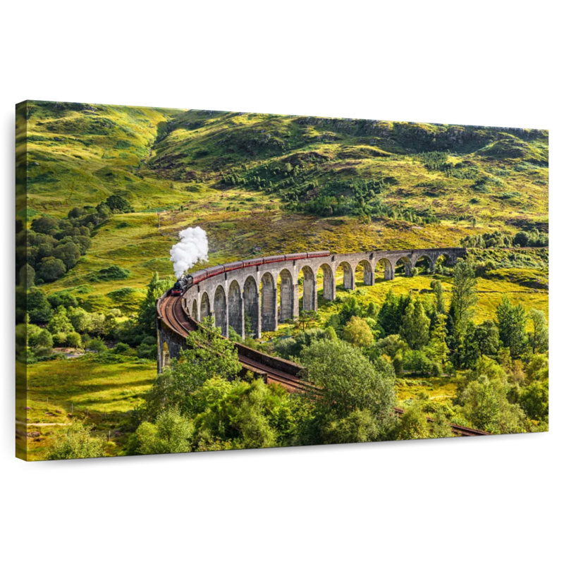 Lilie Glenfinnan, chemin de fer du viaduc, H 8 po x l 12 po