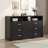 6 Drawers Dresser,Modern Storage Tower Dressers and Chests 2 Open Cubby,Large Organizer for Bedroom-1094945056