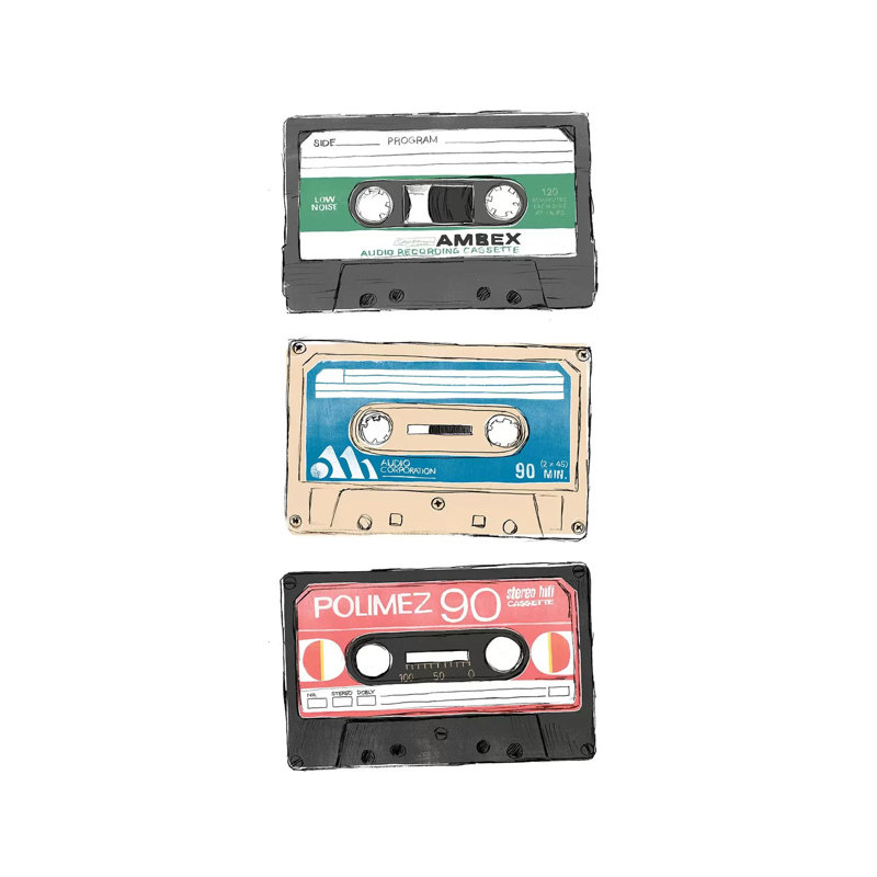 Mix Tape VII by June Erica Vess - Wrapped Canvas Gallery-Wrapped Canvas Giclée, 20.32 cm H x 30.48 cm W
