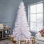 Arbre de Noël artificiel blanc avec base en métal robuste, arbre de vacances blanc unique-42702664