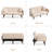 Small comfortable fabric sofa with adjustable backrest and armrests-309732190