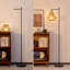 Lampe d'intérieur sur pied en rotin 61 po pour l'intérieur