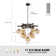 35.4" 11-light Dimmable Sputnik Bubble Glass Chandelier for Dining Room