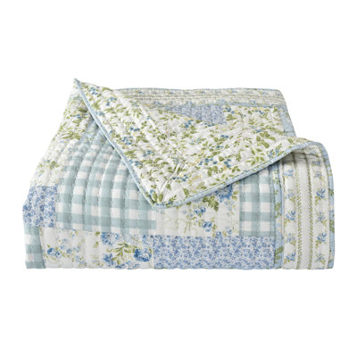 Kara King Quilt Blue