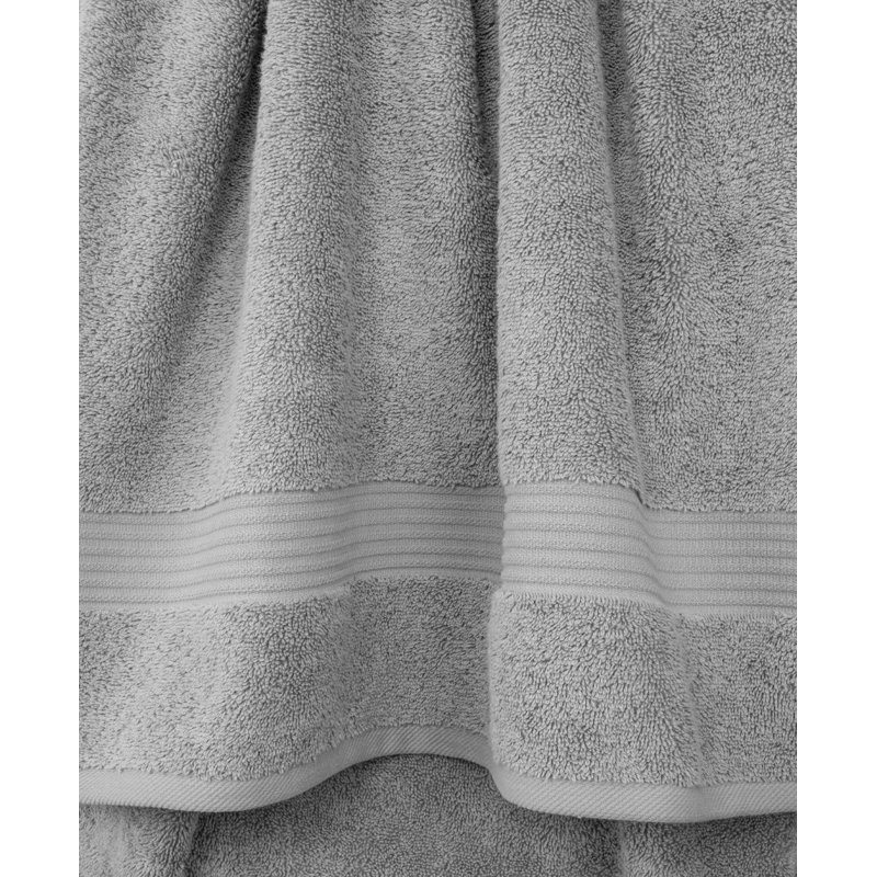 100% Cotton Luxury Turkish  6 Piece Bath Towel Set, Super Soft and Absorbent, Light Gray