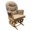 Fauteuil d'appoint oscillant en microfibre avec repose-pieds Benton