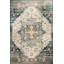 Tapis décoratif bleu traditionnel lavable à la machine-2097863654