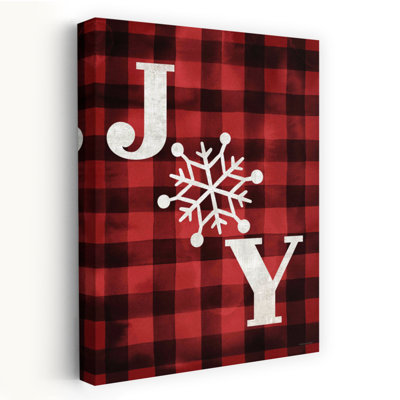 Plaid Joy - Contemporary Joy Buffalo Plaid Red And Black Art