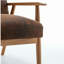 Fauteuil de style Mid-Century moderne de 25,38 po de largeur, brun clair-1351226491