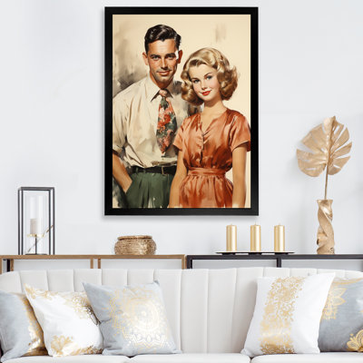 Amak Fashion 1950S Confident Portrait, reproduction d'art sur toile