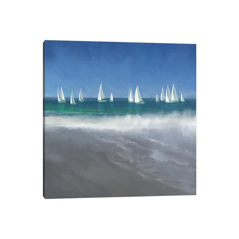 Harbor Sailing 1 Piece Wrapped Canvas Wall Art, 93.98 cm H x 93.98 cm W x 3.175 cm D