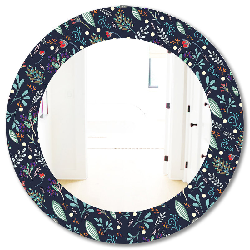 Miroir d'appoint moderne Obsidian Bloom 9, H 31,5 po x l po