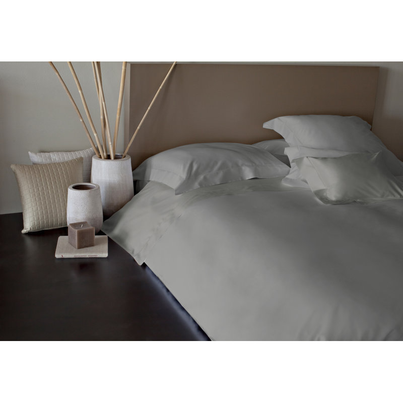 Raffaello Sateen Fitted Sheet, Queen Fitted Sheet, Silver Moon