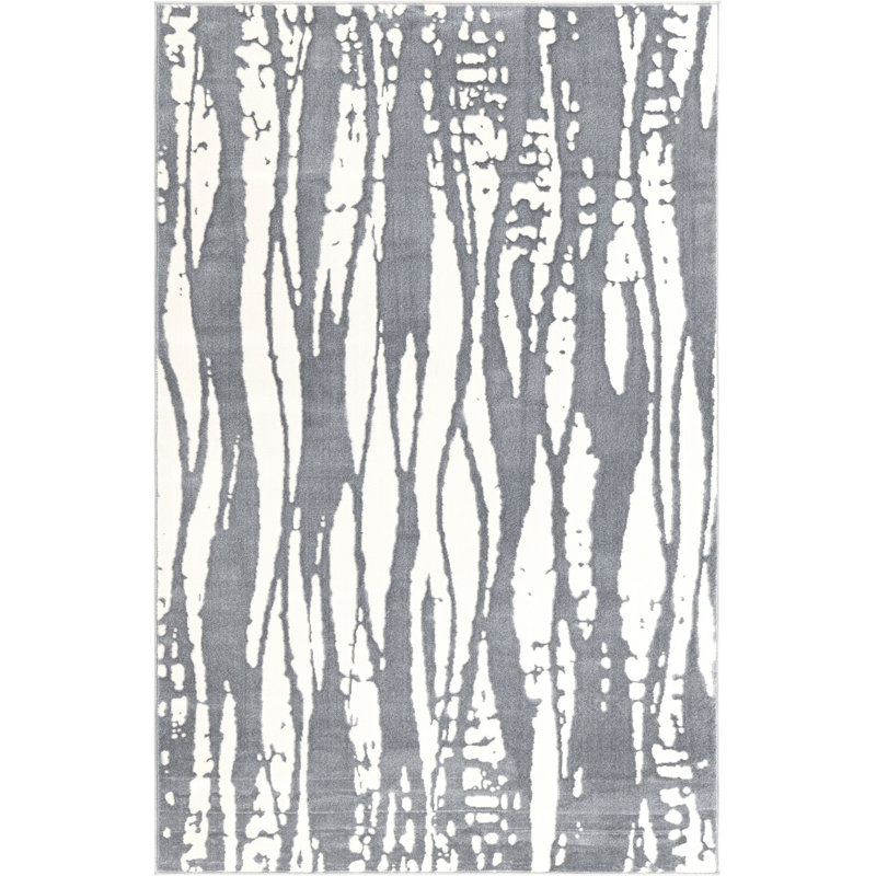 Tapis contemporain Bramore couleur marbre, Rectangle de 2 pi x 3 pi