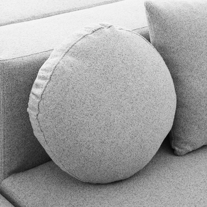 Gris désossé - Combiné avec une forme personnalisable, des modules incurvés et une assise confortable pour un canapé modulaire relaxant unique, tissu doux