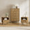Ensemble de chambre à coucher 3 pièces (1 commode + 2 tables de chevet)