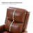Chikako Genuine Leather Swivel Rocker Manual Recliner-70690529