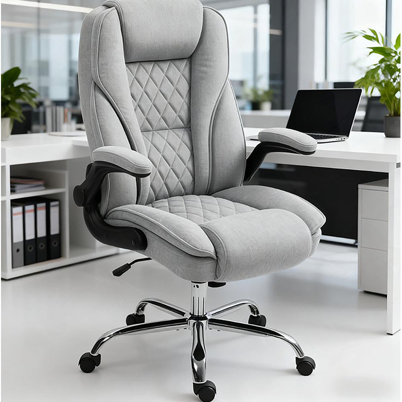 Chaise de bureau à haut dossier, conception ergonomique réglable pour la maison et le bureau