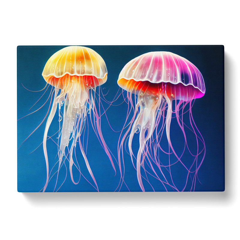 Jellyfish Art Vol.1 - Wrapped Canvas, 40cm H x 60cm W x 3cm D