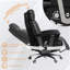 Fauteuil de direction inclinable électrique Kinnls Freya avec repose-pieds, fauteuil de direction moderne entièrement inclinable, fauteuil de bureau ergonomique en cuir véritable pour la maison (noir et double moteur)-101575228