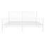 Metal Bed Frame with Headboard and Footboard White-1949012227