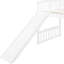 Lit mezzanine simple avec glissade et en bois massif blanc pour la construction