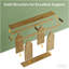 Table basse durable, table de canapé élégante, table de couloir autoportante-2140966033