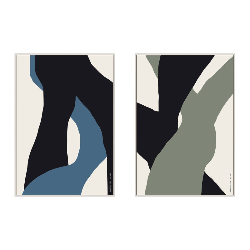 Crossings by Romina Gadler - 2 Piece Single Picture Frame Print Set, 38" H x 26.5" W x 1.25" D, White Framed Canvas