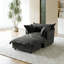 Upholstered Armchair with Footstool-682566106