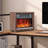 Josann 13.1'' W Brown Electric Fireplace