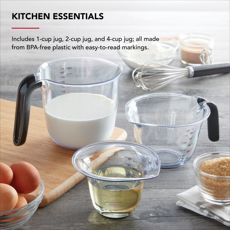 KitchenAid® Universal 3-Piece Measuring Jug Set, Black