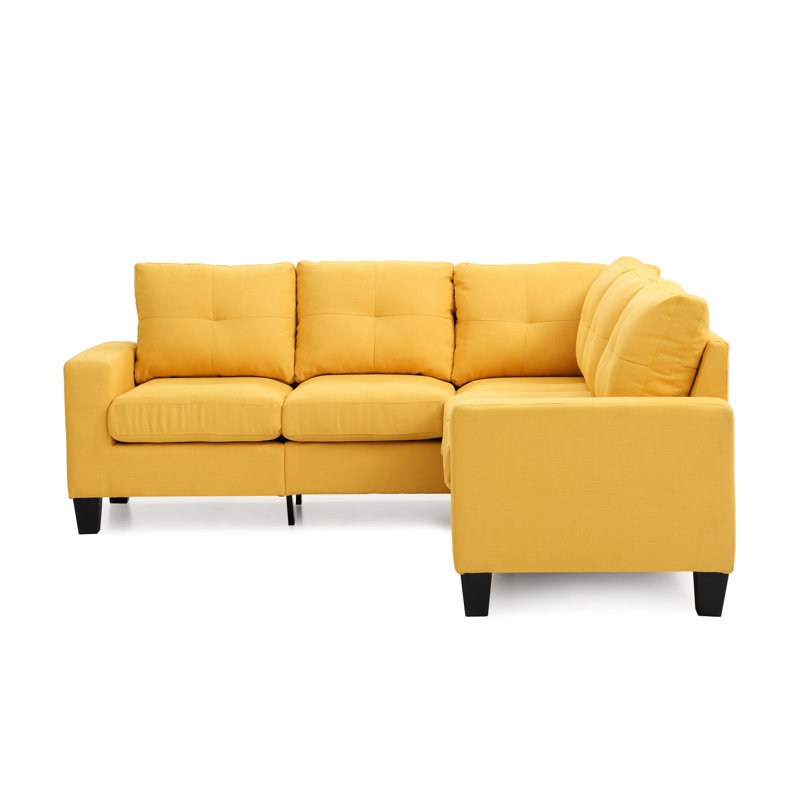 Mobilier modulaire jaune pour appartements - Mousse confortable et fabrication de petits espaces élégants, coussins rembourrés, design élégant